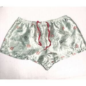 Shiny‎ Pajama Shorts Size S Green Y2K Style